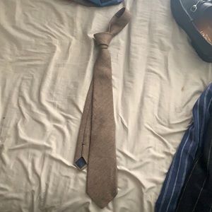 suitsupply brown silk linen cotton tie